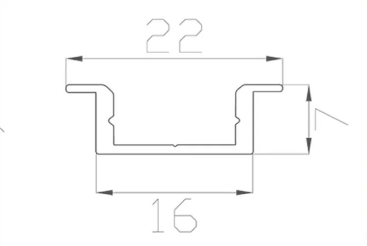 Алюминиевый профиль LC-LPV-0722 169 (2000х22/16х7мм с рассеивателем) - фото I