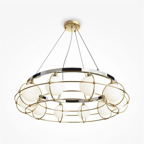 Подвесной светильник Carcass G9х10 (Золото и Хром) - фото 3