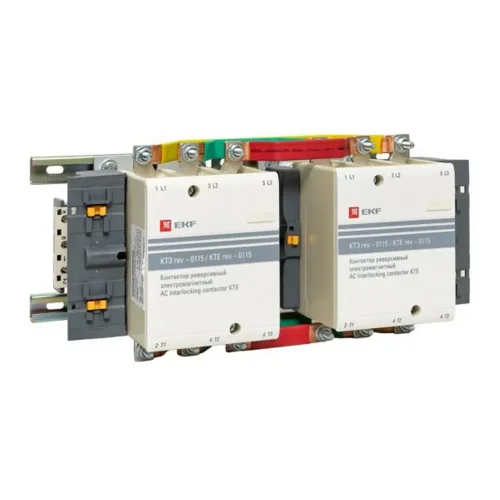 Контактор реверсивный КТЭ 115А кат. 230В AC 2НО EKF ctr-b-r-115 - фото