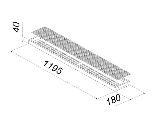 Универсальный офисный светодиодный светильник 60 Вт IP44 1195x180x40 мм 6000K Призма - фото 2