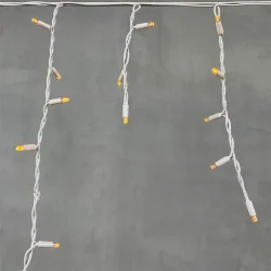 Гирлянда Бахрома 3,1 x 0,5 м Желтая 220В, 120 LED, Провод Белый Каучук, IP65