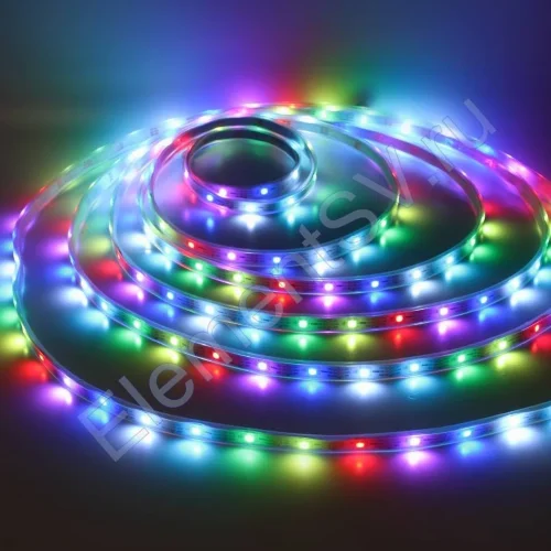 Светодиодная лента 5050, 30 led/m, A31, RGB-SPI (WS2811A), 5V, IP67 - фото.