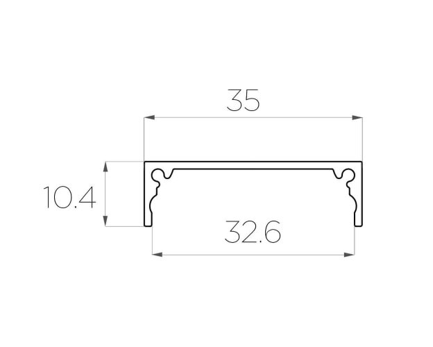 Профиль накладной алюминиевый LC-LP-1035-2 Anod - фото 2