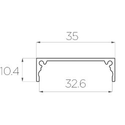 Профиль накладной алюминиевый LC-LP-1035-2 Anod