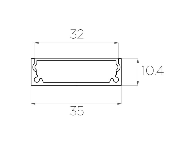 Профиль накладной алюминиевый LC-LP-1035-2 Anod - фото 3