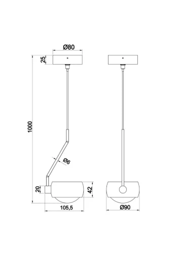 Подвесной светильник Lens 3000К 8Вт (Белый) - фото 5