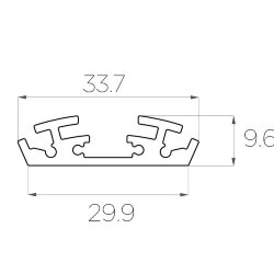 Профиль накладной алюминиевый LC-LP-1134-2 M-90 Anod