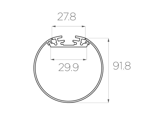 Профиль накладной алюминиевый LC-LP-1134-2 M-90 Anod - фото 3