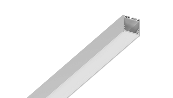 Подвесной/накладной алюминиевый профиль Design LED LS3535, 2500 мм, белый, LS.3535-W-R - фото