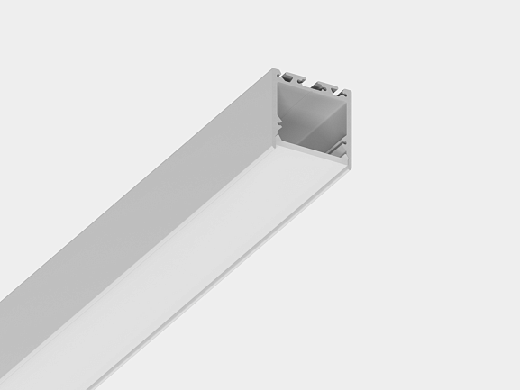 Подвесной/накладной алюминиевый профиль Design LED LS3535, 2500 мм, белый, LS.3535-W-R - фото