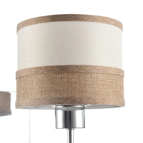 Двухцветные абажуры, сделанные из мешковины, сочетаются с древесной арматурой. Благодаря большому ассортименту изделий серии Helen легко выбрать светильник как для просторных помещений, так и для небольших. (Хром) - фото 4