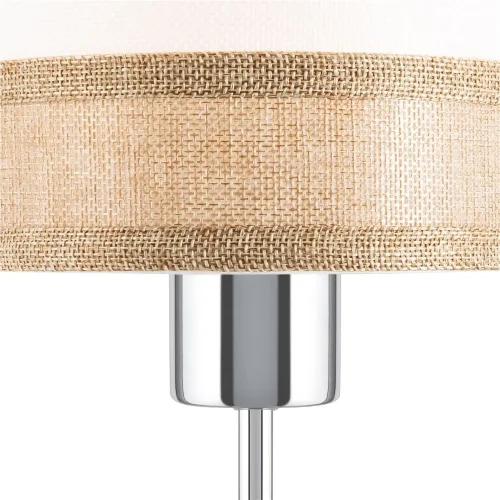 Двухцветные абажуры, сделанные из мешковины, сочетаются с древесной арматурой. Благодаря большому ассортименту изделий серии Helen легко выбрать светильник как для просторных помещений, так и для небольших. (Хром) - фото 10