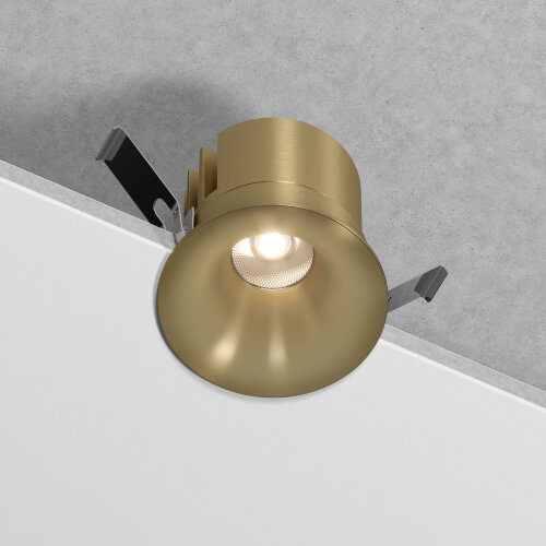 Светильник встраиваемый светодиодный Bliss 15W 4000K латунь - фото 1