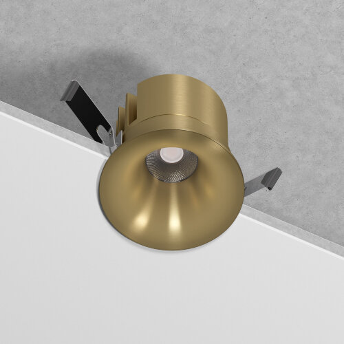 Светильник встраиваемый светодиодный Bliss 15W 4000K латунь - Фото 3