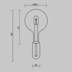 Настенный светильник (бра) Status E14х1 (Латунь)