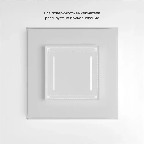 Сенсорный выключатель двухклавишный с подсветкой белый W4522001 - фото