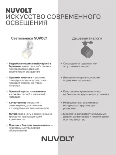 Трековый светильник NUVOLT LTL-001W (Белый) - фото 23