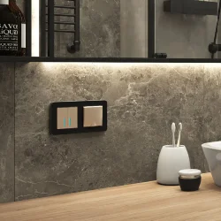 Рамка из металла на 2 поста Platinum черный W0022608