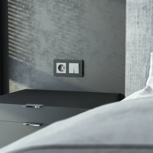 Рамка из металла на 2 поста Platinum черный W0022608 - фото 7