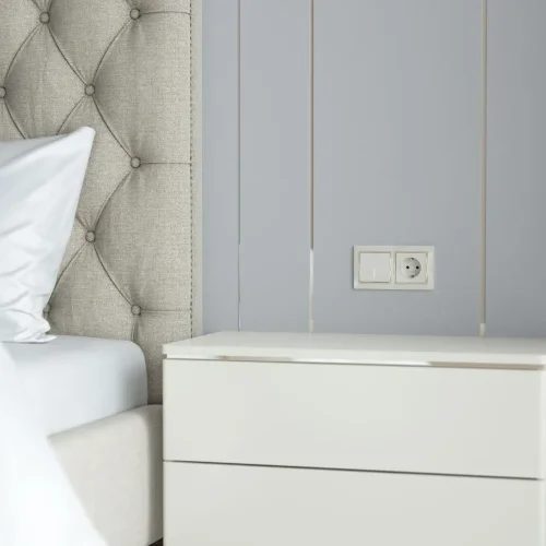 Рамка из поликарбоната на 2 поста Snabb слоновая кость/золото W0021932 - фото 5