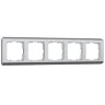 Рамка из поликарбоната на 5 постов Stream серебряный W0052106 - фото