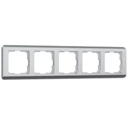 Рамка из поликарбоната на 5 постов Stream серебряный W0052106