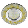 DLS-L139 GU5.3 GLASSY-GOLD Светильник декоративный встраиваемый, серия Luciole, Без лампы, GU5.3, Доп, светодиодная подсветка 3Вт, Стекло, Зеркальный-прозрачный+светло-желтый - фото 5