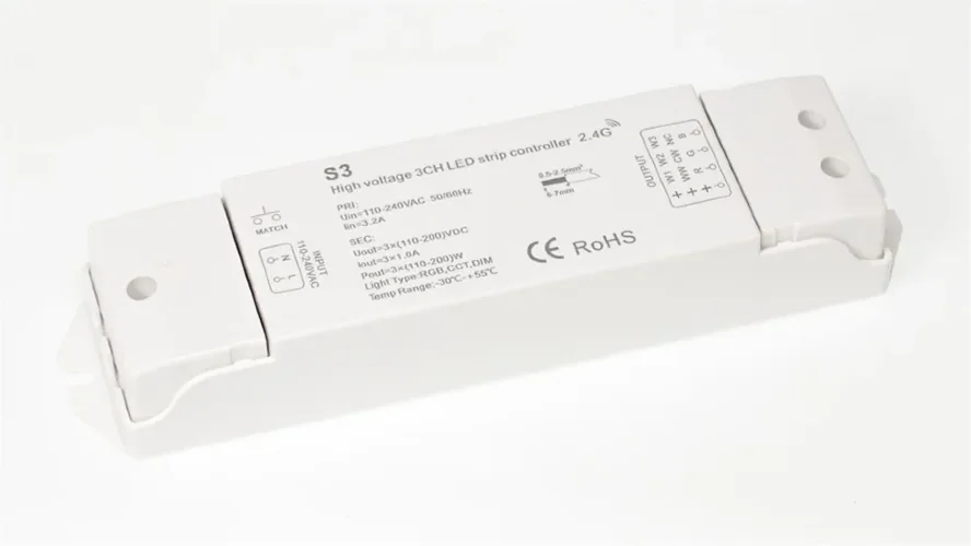 Контроллер высоковольтный S3 IC44 RGB/CCT/DIM (110-240V, 3ch x 200W) ) - фото I
