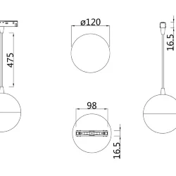 Трековый подвесной светильник Киат / Kiar S35 3000K 10Вт (Белый) TR018-2-10W3K-W