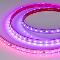 Светодиодная лента герметичная SPI-PFS-В60-12mm 24V RGB-РХ6-ВРТ (12 W/m, IP68, 5060, 5m) (Arlight, бегущий огонь) 039602
