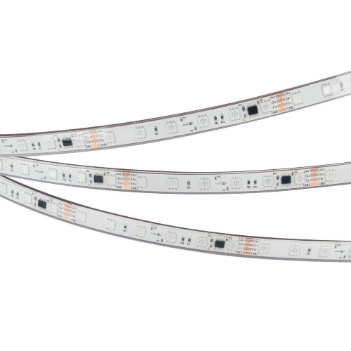 Светодиодная лента герметичная SPI-PFS-В60-12mm 24V RGB-РХ6-ВРТ (12 W/m, IP68, 5060, 5m) (Arlight, бегущий огонь) 039602 - фото 2
