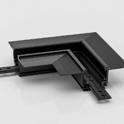 Коннектор угловой горизонтальный для встраиваемого низкопрофильного шинопровода SY-LINK, SY-LINK-CNLV-T2S-BL 013602