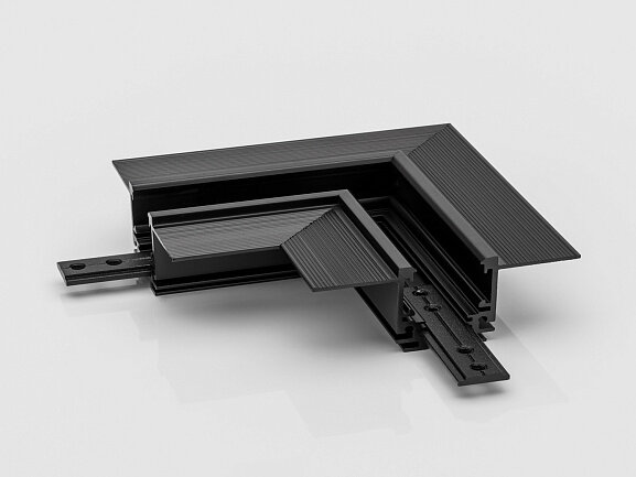 Коннектор угловой горизонтальный для встраиваемого низкопрофильного шинопровода SY-LINK, SY-LINK-CNLV-T2S-BL - фото