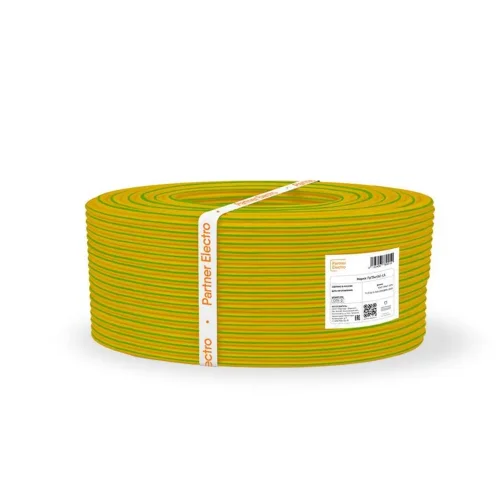 Провод ПуГВнг(А)-LS 1х0.5 450/750В Ж/З (уп.100м) ПАРТНЕР ЭЛЕКТРО ЦБ-00021020 - фото 2