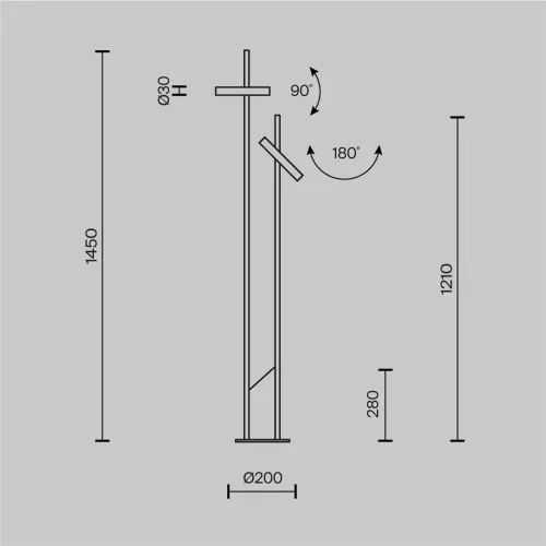 Напольный светильник (торшер) Trust 3000К 6Вт (Латунь) - фото 8