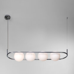 Подвесной светильник со стеклянными плафонами 50089/4 хром (049526)