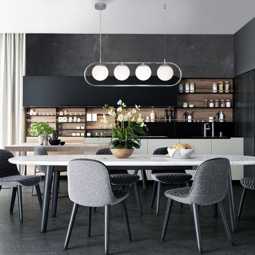 Подвесной светильник со стеклянными плафонами - Фото 3