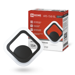 Светильник светодиодный ELEGANT ARIS-1540-BL 15Вт 230В 4000K 1200Лм черный IN HOME