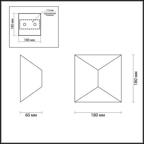 Настенный светильник «ODEON LIGHT» 3909/10WL, серия: TIBRO (крепление на планке). Фото 2.