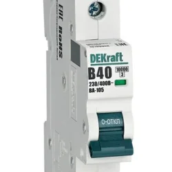 Выключатель автоматический модульный 1п B 40А 10кА ВА-105 DEKraft 13109DEK