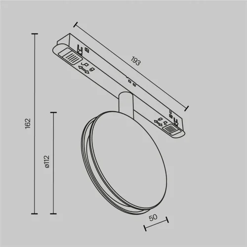 Трековый светильник Контур / Outline Exility 3000K 6Вт 180° (Черный) TR090-2-6W3K-B - фото 3