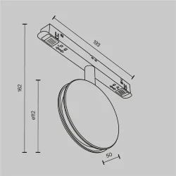 Трековый светильник Контур / Outline Exility 3000K 6Вт 180° (Черный) TR090-2-6W3K-B