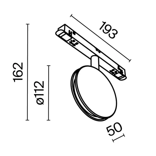 Трековый светильник Контур / Outline Exility 3000K 6Вт 180° (Черный) TR090-2-6W3K-B - фото 11