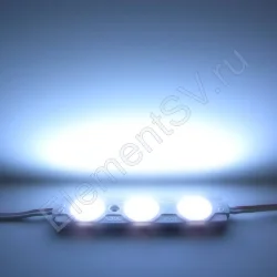 Светодиодный модуль прямоугольный 2835-3 ZB3T (1,5W, 12V, Cool White)