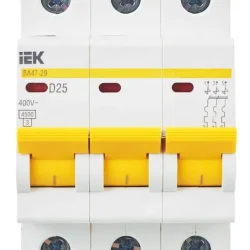 Выключатель автоматический модульный 3п D 25А 4.5кА ВА47-29 KARAT IEK MVA20-3-025-D