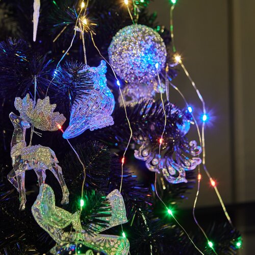 ULD-E0120-120-STA MULTI IP44 Гирлянда светодиодная Лучи росы, 1.2м, 10 нитей, 120 светодиодов, Разноцветный свет, Провод прозрачный - фото 6