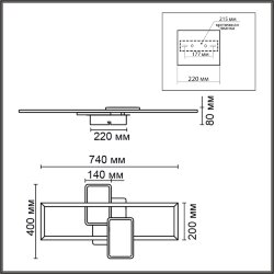 Потолочный светильник «LUMION» 6575/80CL, серия: GOLDY (крепление на планке) - -