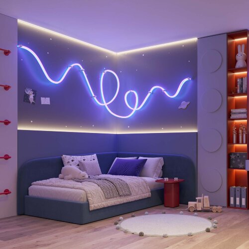 Светодиодная лента герметичная MOONLIGHT-TOP-G280-D18mm 24V RGB 360deg (13 W/m, IP65, 3838, 5m, wire x1) (Arlight, Вывод прямой, 3 года) - фото 2