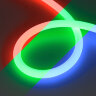 Светодиодная лента герметичная MOONLIGHT-TOP-G280-D18mm 24V RGB 360deg (13 W/m, IP65, 3838, 5m, wire x1) (Arlight, Вывод прямой, 3 года) 038762 - фото