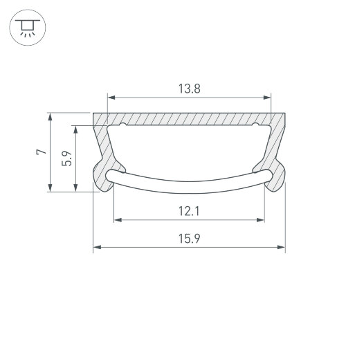 Профиль TM-2000 (CT) (Arlight, Алюминий) - фото 3